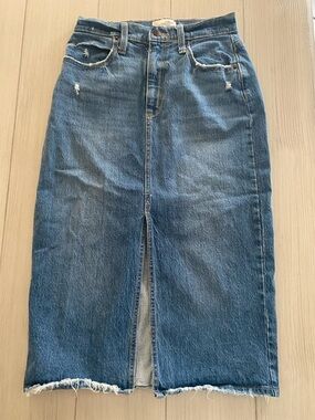 Universal Thread Denim Midi Skirt in Blue